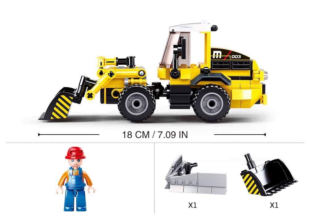 Sluban Town-forklift 2 into1 200 Pieces, Mehrfarbig - Image 4