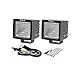 PIAA 07340 RF Series 3" LED Cube Flood Light Beam Kit