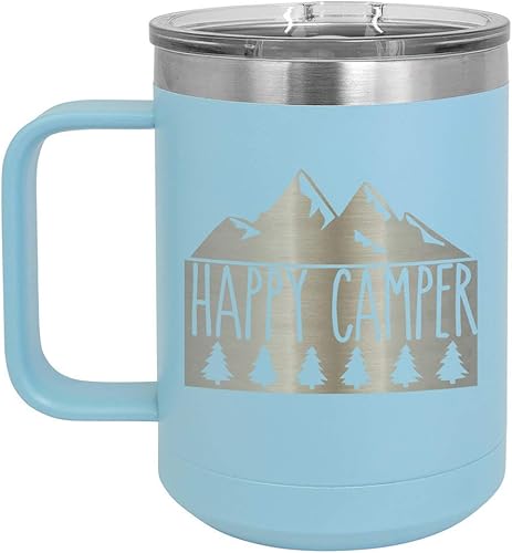 ONLYGIFTS.COM - Taza de café con tapa deslizante (13.0 fl oz), color azul claro