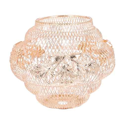 NUOLUX レトロスル鉄製ランプシェード ランタン型メタルライトカバー 金属灯罩 室内照明用 実用的で耐久性のある装飾照明カバー