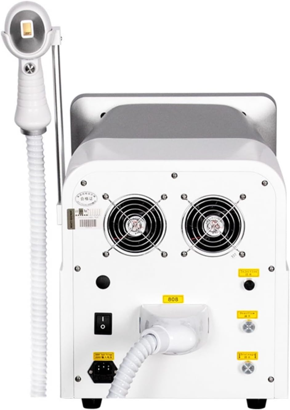 Dispositivo per epilazione laser permanente a diodo 808 nm, manipolo a 10 barre laser, 755 808 1064 nm, raffreddamento integrato, display touch HD, per salone e uso domestico