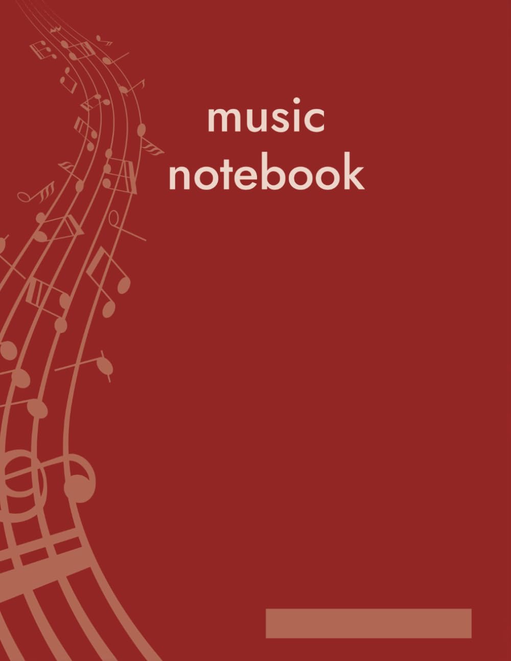 Quaderno Pentagrammato di Musica A4 Rosso – 12 pentagrammi per pagina, pagine numerate, indice iniziale