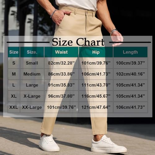 Golf Pants Men Stretch Relaxed Fit - Flat Front Straight Leg Trousers Business Casual Slacks Work Office Pant3