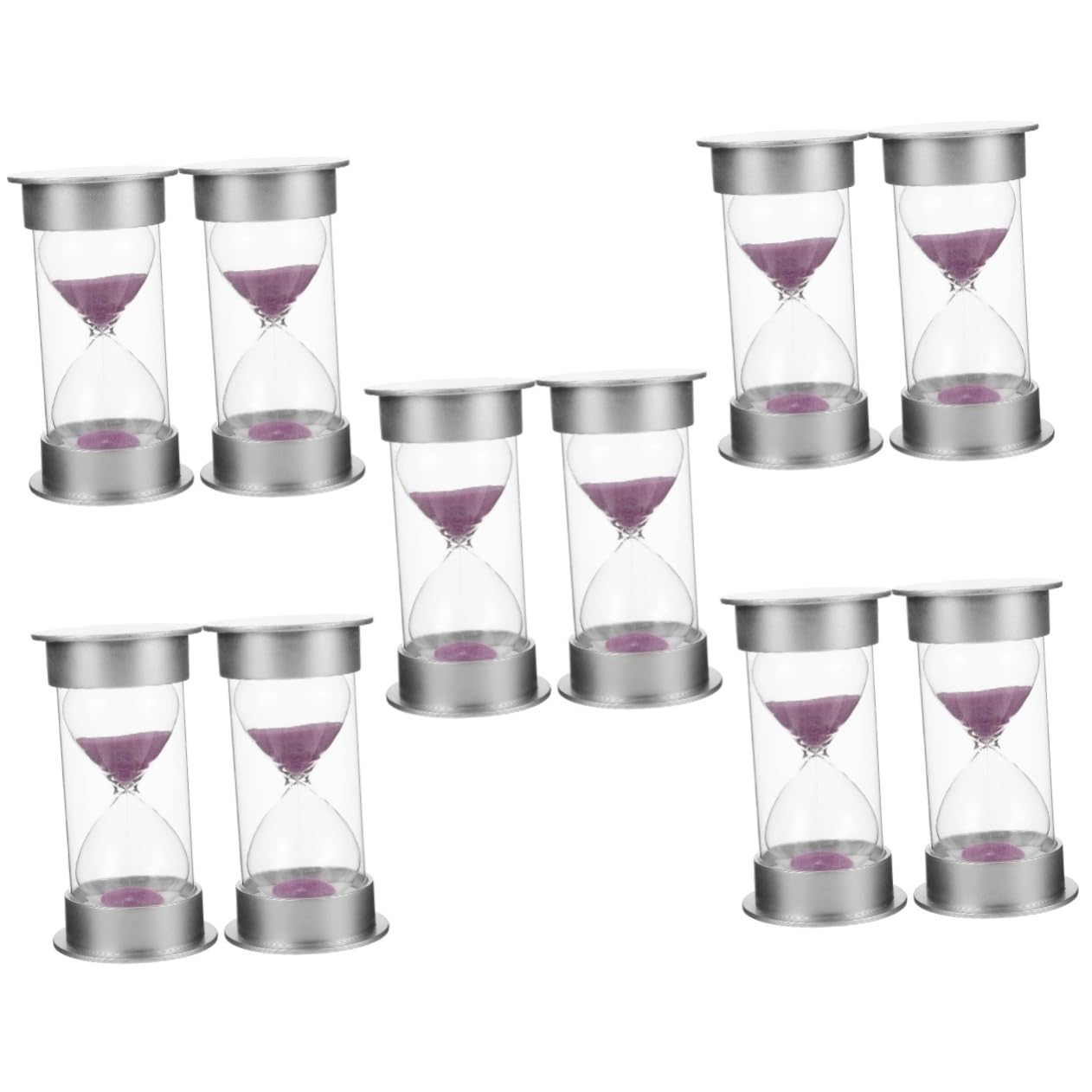 BESPORTBLE 5 Sätze Farbige Sanduhr 20-Minuten-Sanduhr Sanduhr- 20 Minuten Sanduhr Tisch-Sanduhr Desktop-Sanduhr-Ornament 20 Minuten Timer Glas Mit Hohem Borosilikatgehalt 2 Stück * 5