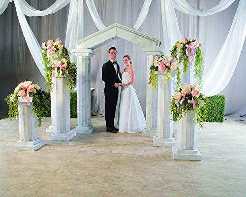 Fun Express Cardboard Marble-Look Fluted Pillars 4.5' Tall - Large Photo Prop, Not Load Bearing - Wedding, Prom, Formal Dances - 3D Stand Ups - VBS Vacation Bible School Supplies/Decor - 2 Pieces