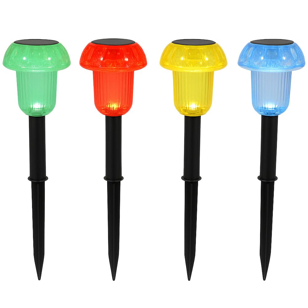 Balises solaires champignons Lumisky MUSHY lot de 4 pour baliser une allée sombre sans électricité