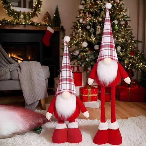 Décorations de lutin en peluche de table : finition soignée pour Noël - 3