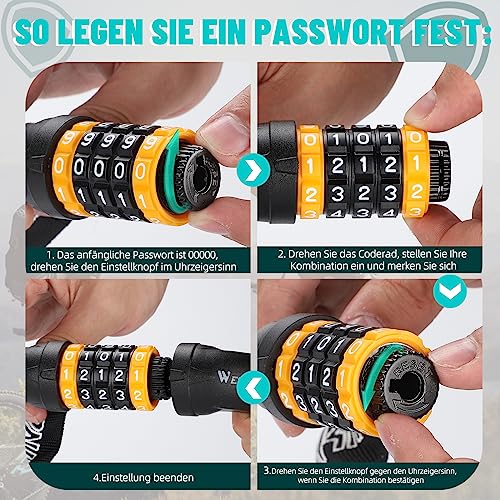 HONGYEA Lucchetto a combinazione per bicicletta