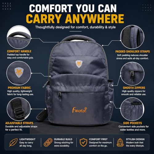 Image of Devinbha Waterproof Backpack | Stylish & Durable School, College & Travel Bag for Boys, Girls, | Lightweight Everyday