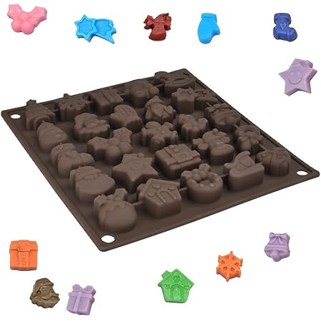 Moule à Chocolat De Noël, 1 Lot De 25 Cavités En Silicone Anti-adhésif