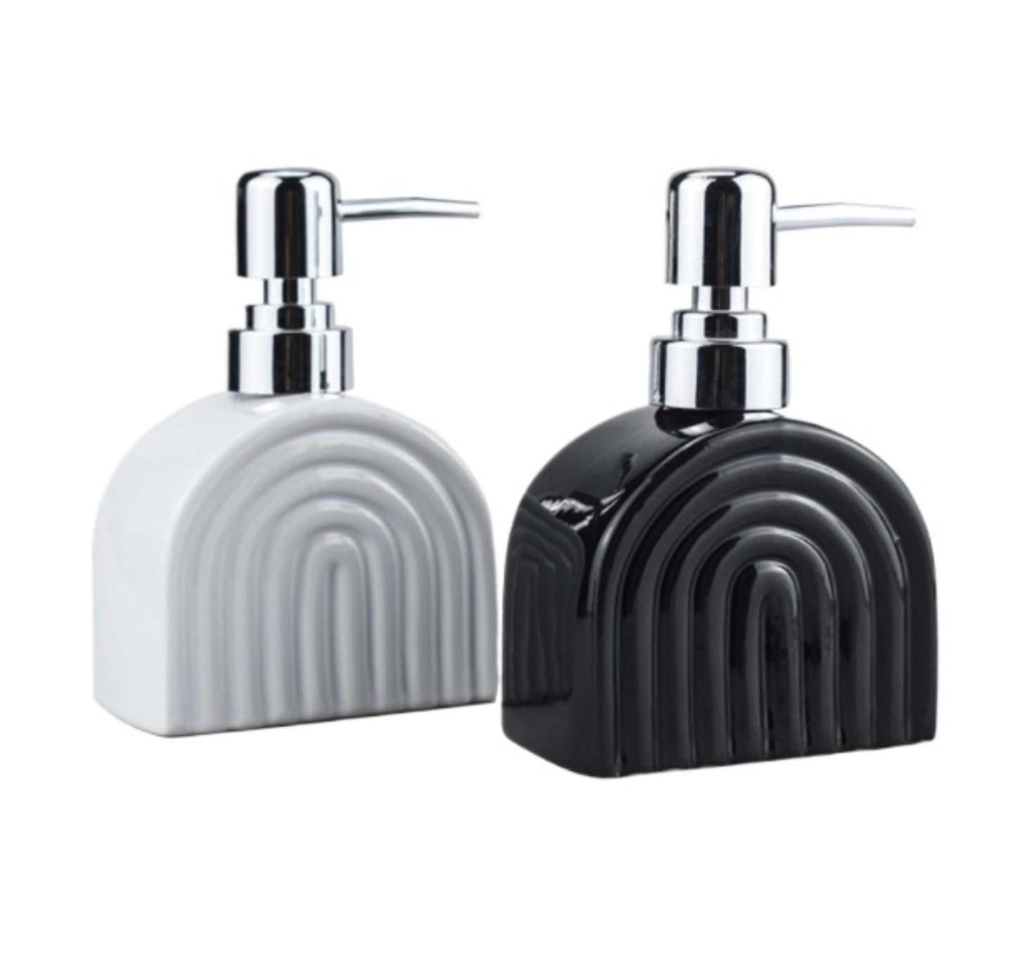 Dispensador de Jabón Líquido Dispensador De Jabón Líquido Rellenable Cerámica For Baño Y Cocina, 2 Unidades Botellas de Aseo