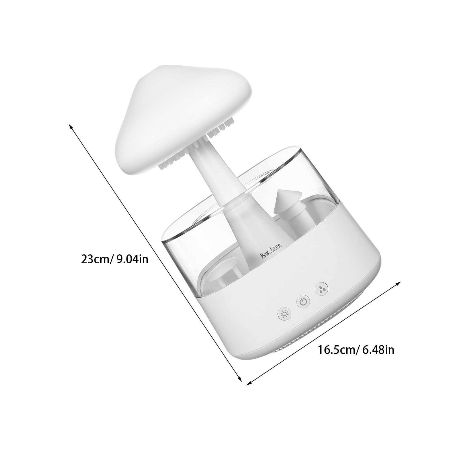 TOYANDONA Weißer Luftbefeuchter und Aroma Diffuser mit 450ml Kapazität Wolkenförmiges Design USB c Betrieb Weißes Nachtlicht für Schlafzimmer und Büro