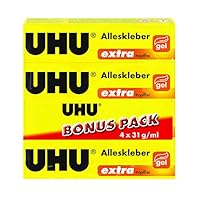 UHU Alleskleber extra BONUSPACK, Tuben 4x31g