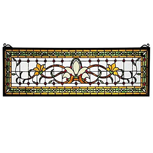 Meyda Tiffany 119444 Fairytale Transom Stained Glass Window Panel, 33