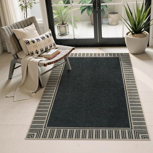 Tapete OJIA Easy Jute 3x5 Antideslizante Gris Lavable miniatura 7