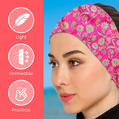 Womens Neck Scarf 21"x21" Small Square | Headband Scarf Ethnic Bandana Head Scarf Flowering Breathable Lightweight2