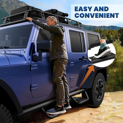 Estribos laterales para Jeep Wrangler JK 2007-2018 aluminio negro miniatura 2