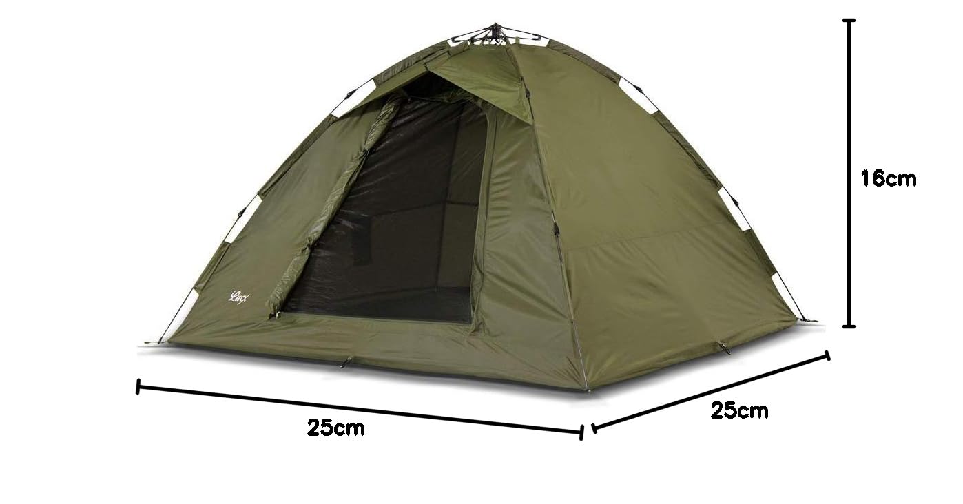 Lucx Ruck Zuck Zelt/Angelzelt/1-2 Man Bivvy/1-2 Mann Karpfenzelt/Campingzelt/Sekundenzelt/Schnellaufbauzelt, Tienda de campaña para 1-2 Personas, Verde Oliva, 950x190x190