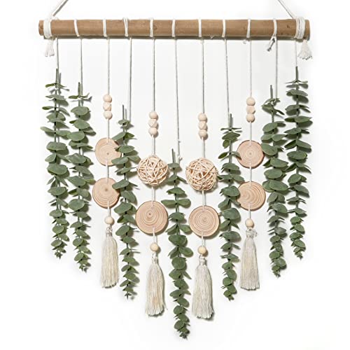 GIAUMA Boho Artificial Eucalyptus Hanging Wall Decor