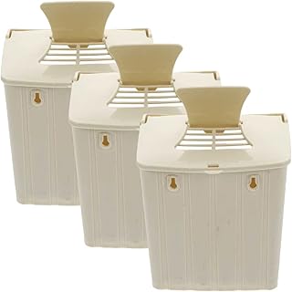 Happyyami 3pcs Plastic Birds Nesting House Bird Finch Nest Breeding Box Outdoor Mounted Parakeet Nest Box Plastic Hanging Bird Hut for Bird Cockatiel Parrot Budgie Random Color