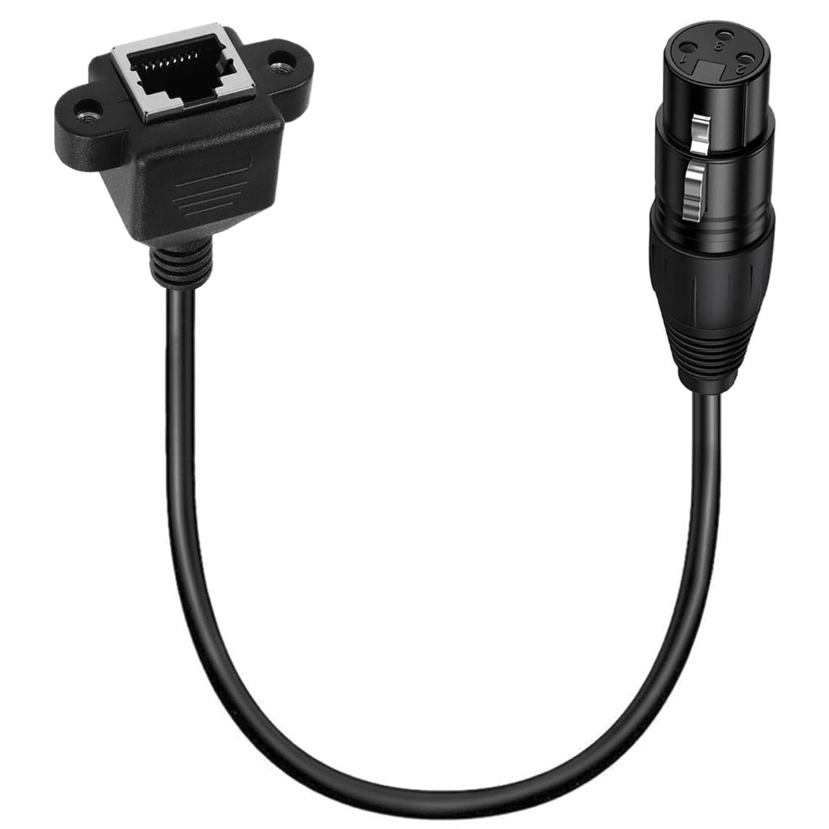 HUHANGGod 3 Pin XLR to RJ45 Cable, Female to Female With Panel Adapter - Image 4