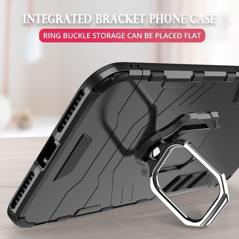 Image of AIBEX Armor Back Cover Compatible for Motorola G85 5G| Rugged Shockproof Case with Ring Holder & Kickstand | Military-Grade Protection | Magnetic Car Mount Compatible