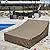 Double Chaise Lounge Cover Outdoor 100% Waterproof Weather-resistant Polyester Fabric Patio Double Wide Lounge Chair Covers All-season Weatherproof Protection Cover for Outdoors Furniture, Camel