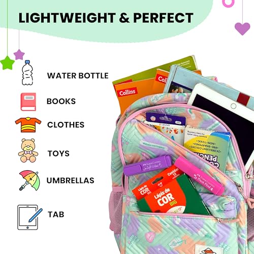 Image of Storite 3 PCS Kids School Backpack Set for Girls & Boys | 17 Inch Lightweight Backpack with Lunch Box & Pencil Case | Ice creame Print School Bag for Elementary, Middle & High School