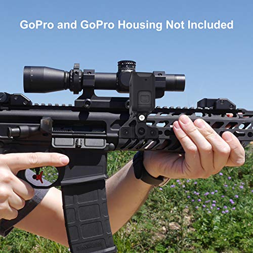 XAegis Keymod GoPro Mount, 2 in 1 Side Gun Rail Mount for GoPro and Keymod Picatinny Rail, 90 Degree Camera Mount for Keymod System - Thumbnail 7