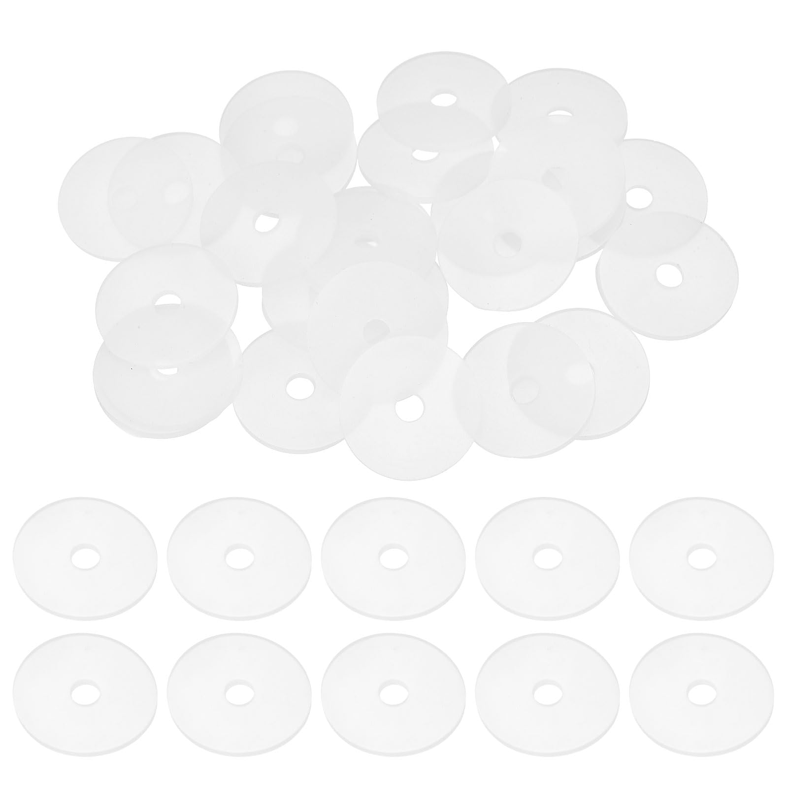 DEFANEX 25pcs M5 Silicone Flat Washer (5mm ID 30mm OD 2mm Thick) - Flexible O-Ring Sealing Fastener Spacer Gasket Washer Grommets Accessories for Faucet Water Hose Valve Pump