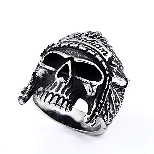 Image of Genuine Stainless Steel Ring Jewelry for Men Fashion Punk Biker Skull Rings