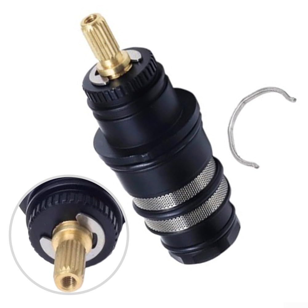 Cartucho termostático de repuesto para válvulas de grifo de ducha, control de temperatura de precisión, material de latón, 3.5 x 1.26 pulgadas, compatible con 94282000 y