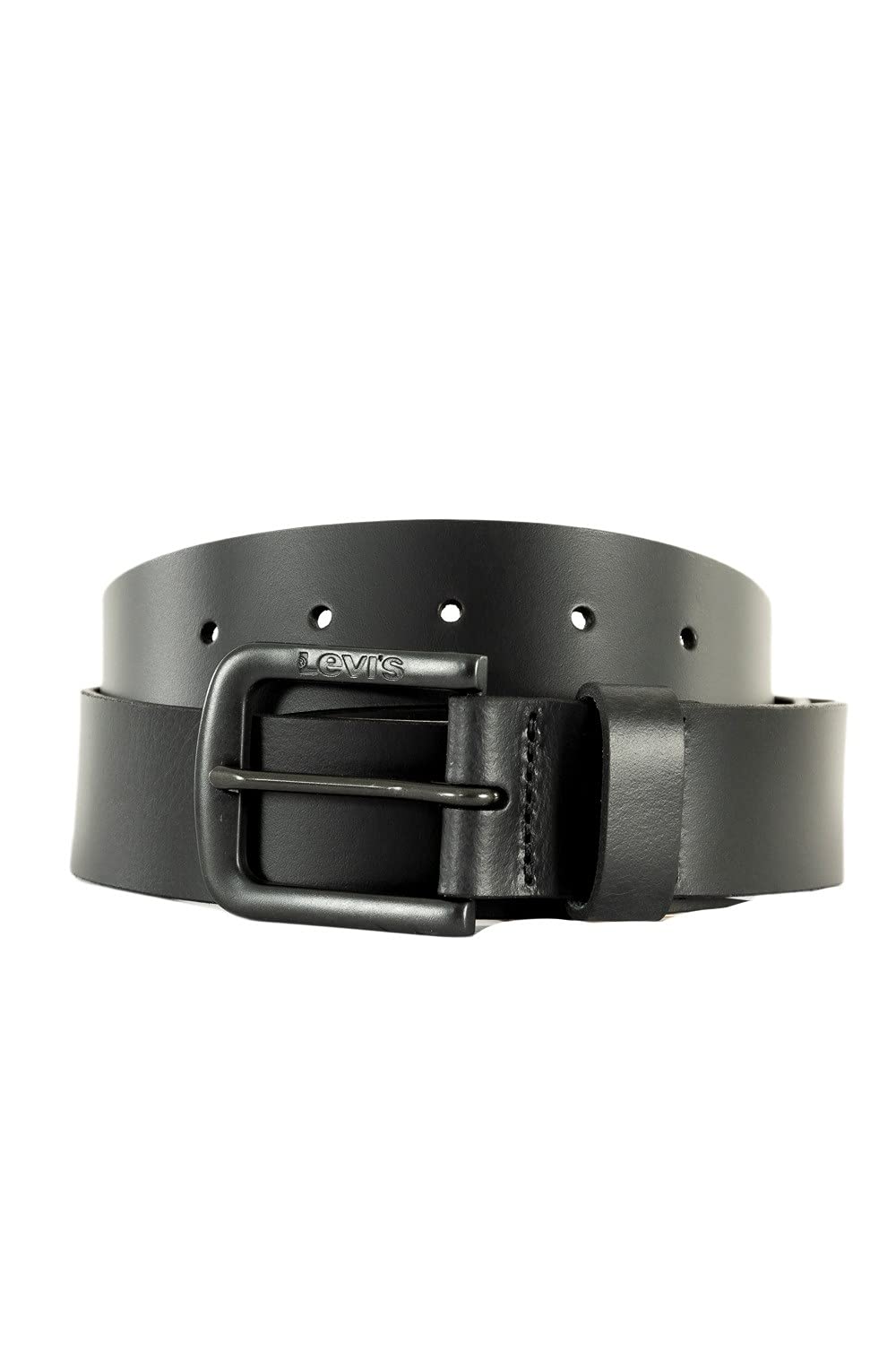 Levi's Ledergürtel SEINE METAL BELT – Unisex, 3,7 cm breit, Schwarz