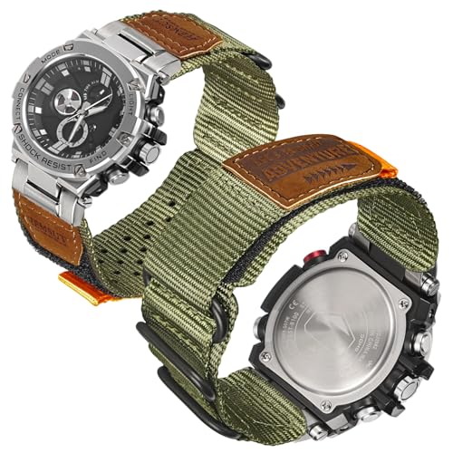 SMITHA �i�C�����r���v�o���h �J�V�IG-STEEL�Ή� G-Shock GST-210 GST-300 GST-400 GST-410 GST-210B GST-S100D GST-S210B�ɑΉ� ��v��3���[�v���߉\�Ȍ����p�X�g���b�v