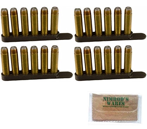 Nimrod's Wares Desantis .38 .357 Swift Strip Speed Loader 6 Rounds 4-pk Microfiber Cloth