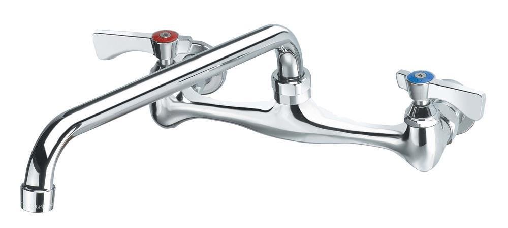 Krowne 12-812L Krowne Silver Series Faucet, Splash-Mounted, 8" Centers, 12" Swing spout, Quarter-Turn Ceramic Cartridge Valve, Low Lead Compliant​​‌‌‌​‍​​‌‌‌​‍​‌​​‌​‍​​‌‌‌‌​‍​​‌‌​‌‍​​‌‌​​‍​​‌‌‌‌​‍​‌