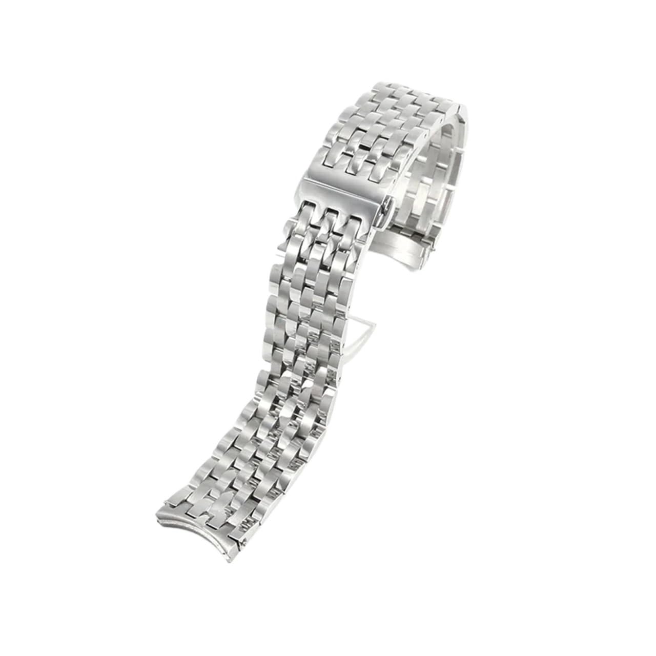 Compatible con Tissot 1853 Weiyi Series T038 Accesorios de reemplazo originales T038430a Maquinaria for hombres Correas de reloj plateadas impermeables de 19 mm