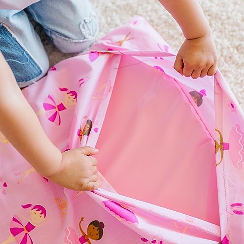 Image of Wildkin Kids Cotton Nap Mat Cover for Girls - Soft Replacement Cover with Sewn-in Flap, Fits 1.5 inch Vinyl Sleep Mats, Machine Washable, Daycare & Preschool, Ages 2-6 - Ballerina