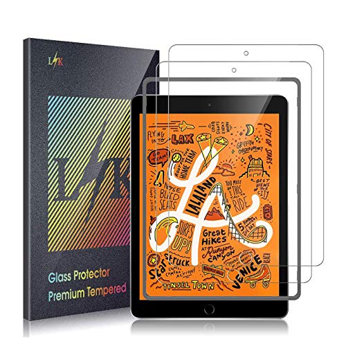 L K 2 pièces Verre Trempé pour iPad 10.2 7th Generation (2019), Protection Écran [sans Bulles] [Anti-Rayures] [Anti-Empreintes Digitales] [Haute Définition] Film Protection