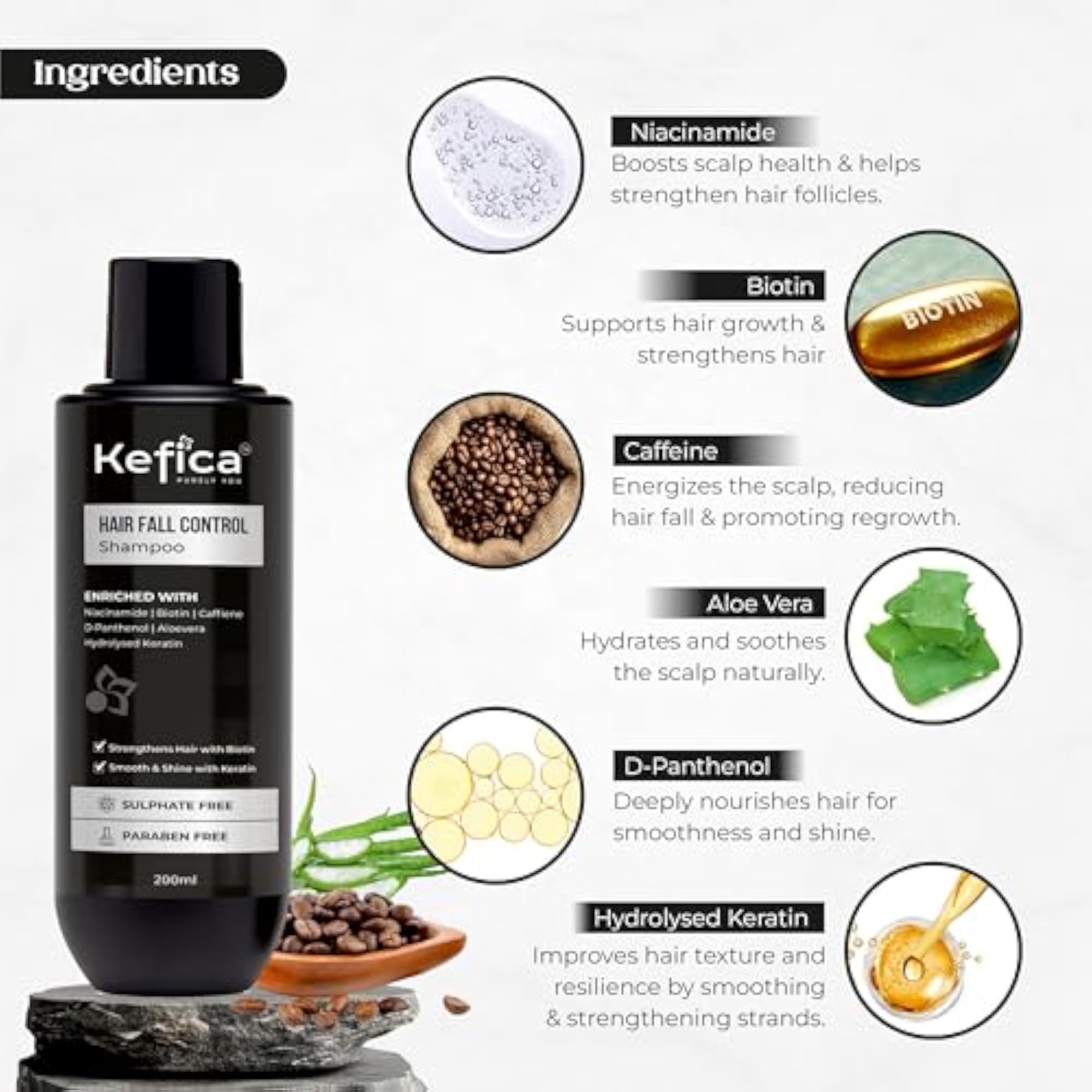 Skin & Hair Care Combo with Coffee Face Wash