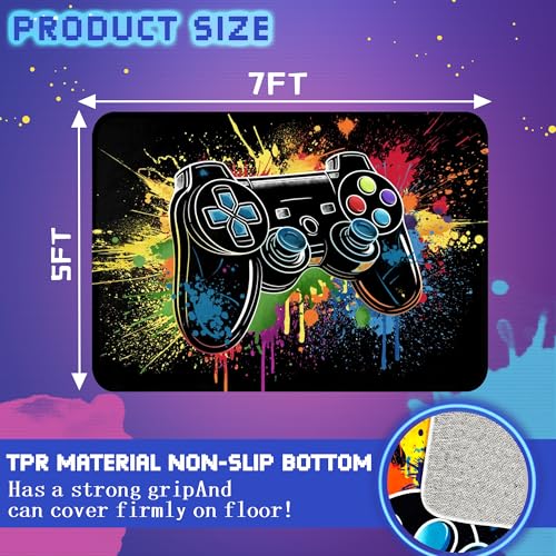 Tapete Gaming para Cuarto de Niños 5'x7' Antideslizante miniatura 2