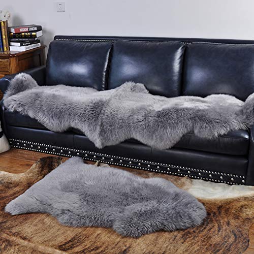 Gray Sheepskin Rug 2ft x 6ft - Image 2