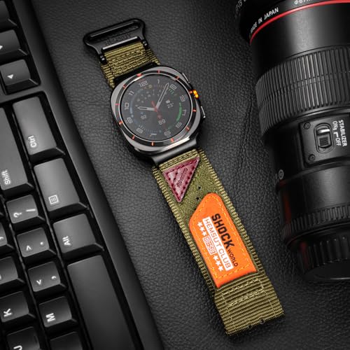 Image of Nylon Watch Band Compatible with Samsung Galaxy Watch Ultra 1 /2. | Millitary Nylon Strap Galaxy Watch Ultra -47mm for Men.