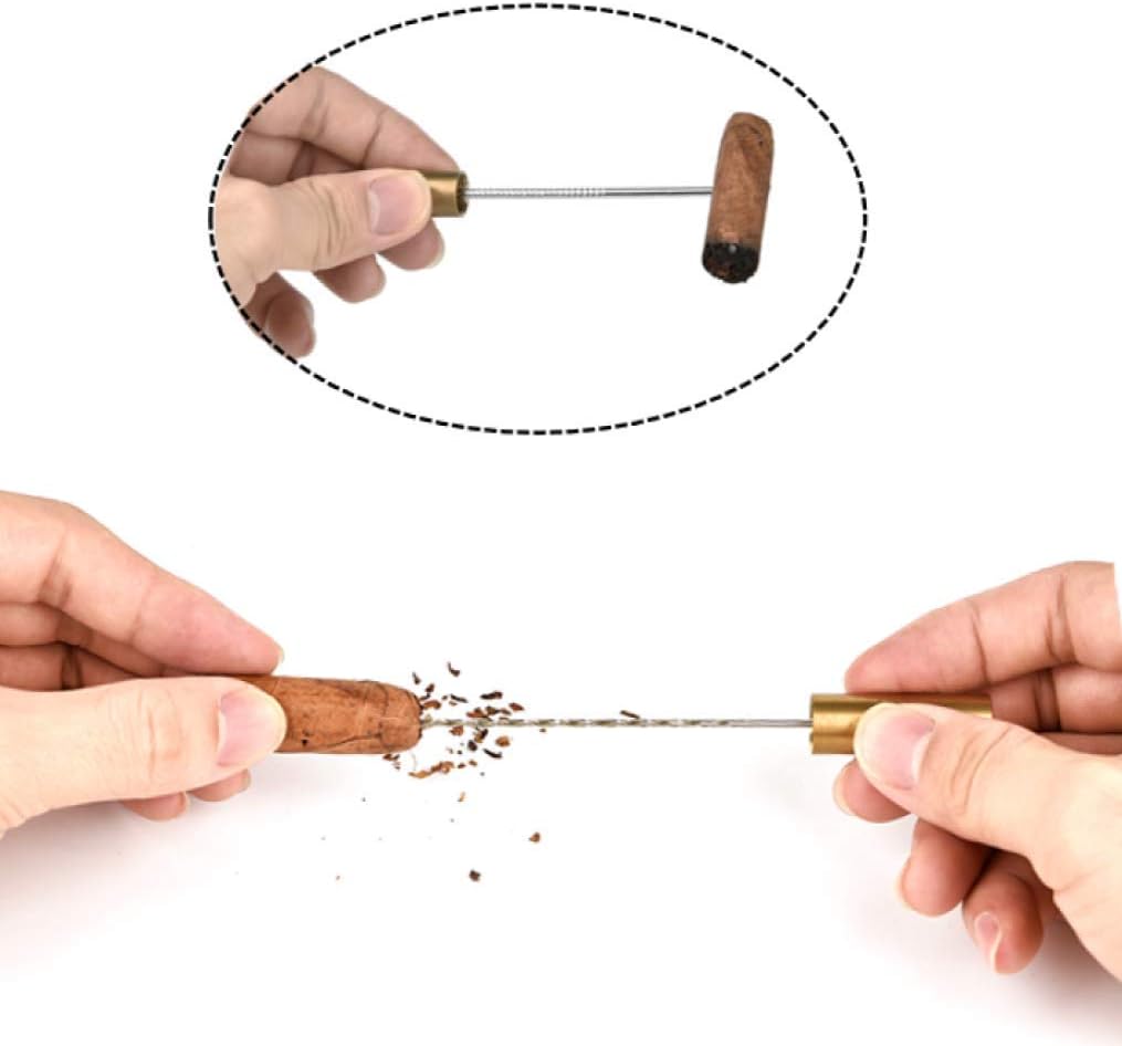 SANGLE SOPFFY 2-Piece Cigar Draw Enhancer & Nubber Set with Wooden Case - Cigar Accessories (Cigar Draw)