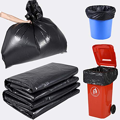 60 Gallon Contractor Trash Bags, 3.0 Mil, Large Black Heavy Duty Garbage Bags, (100) for Professional Construction and Commercial use,130 * 140CM