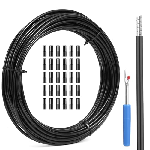 Brake Cable Housing 5mm x 50ft Bicycle/Bike Lined Brake Cable Housing Bicycle Brake Cable Housing Bicycle Brake Cable Gear Wires Bikes Replacement Accessory for Mountain MTB or Road Bike Black