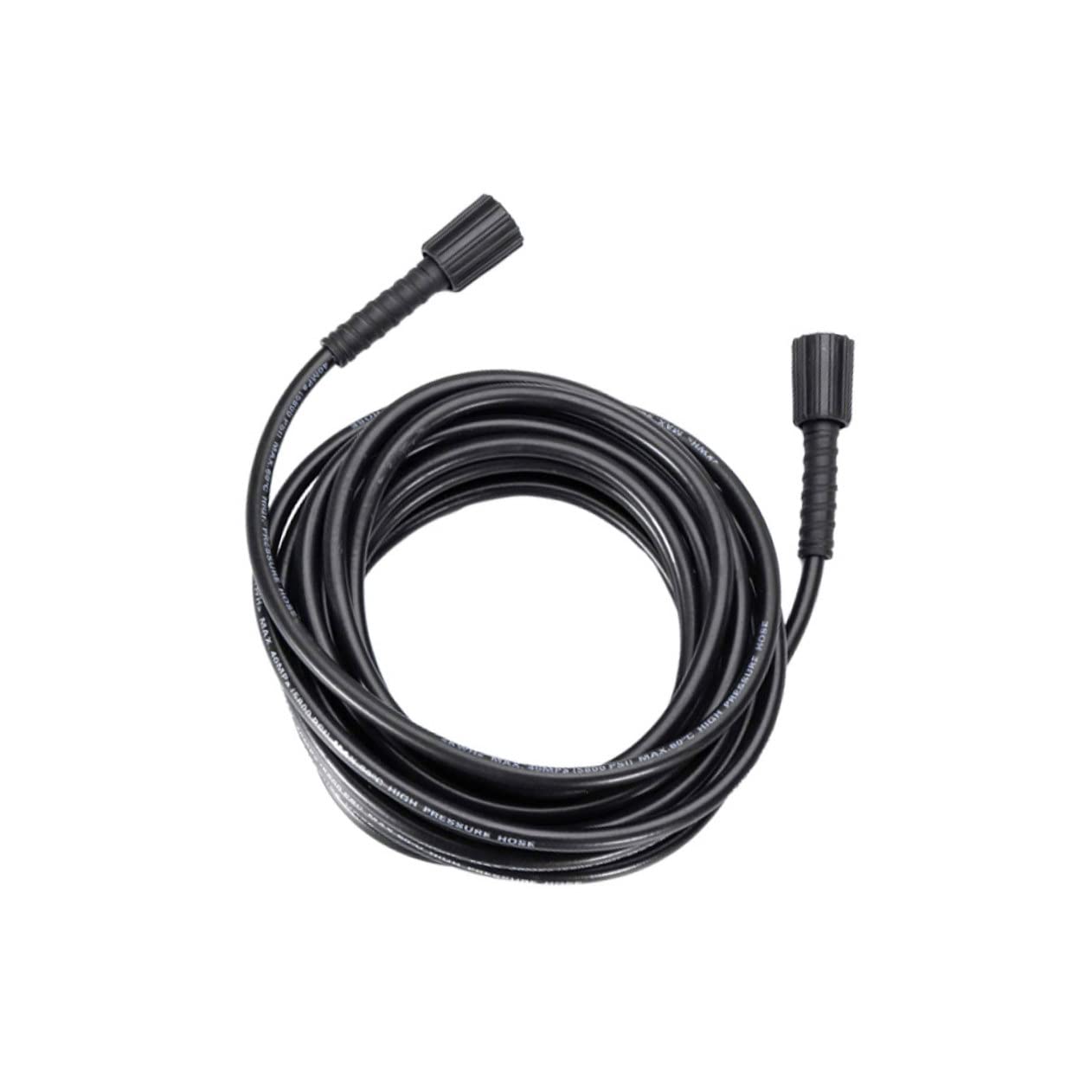 Manguera de Goma para Hidrolimpiadora de Alta Presión, Doble Extremo, Conexión Hembra 22mm, Resistente a Torsiones, para Lavado de Autos