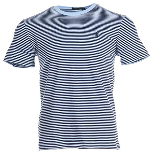 Ralph Lauren - Maglietta a righe da uomo bianco