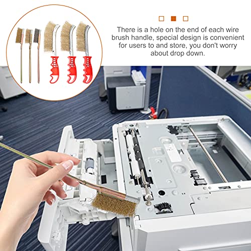 DOITOOL 6 stks Draad Borstels Rvs Borstel Handvat Scratch Tandenborstel Reiniging Lassen Slak en Roest - Image 7