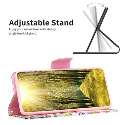 Nothing Phone 1 Case Shockproof Slim PU Leather Flip Pouch Wallet Phone Silicone Phone Cover with Magnetic Stand Card Holder Slot Protective Smartphone Cases for Nothing Phone One The Tree of Life - Image 3